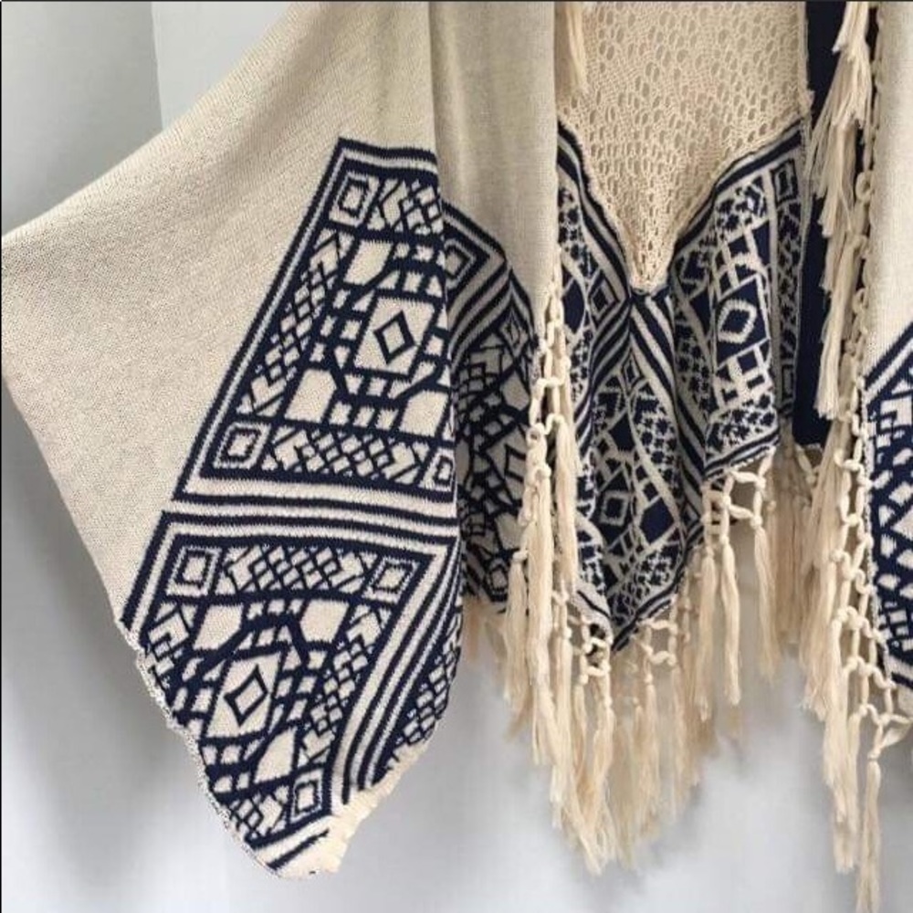 πSOLDβ FlyingTomato Boho Poncho Shrug Wrap Cape S - Picture 3 of 7